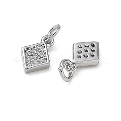 Latón micro pavimenta claro cubic zirconia encantos&nbsp;CU-CBA746B-04P