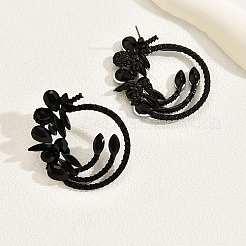 Orecchini pendenti con micro pavè di zirconi cubici in ottone nero&nbsp;ZW5903-4
