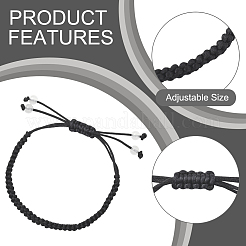 12 bracelet en cordon de nylon tressé&nbsp;BJEW-SP0001-27A