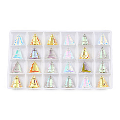 120pcs breloques en verre transparent galvanisé&nbsp;EGLA-N006-072