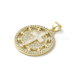 Pendentifs en laiton zircon cubique transparent&nbsp;KK-I708-04E-G