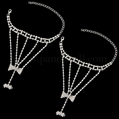 2 Tennisring-Armband mit Kristall-Strass&nbsp;BJEW-CN0001-17B