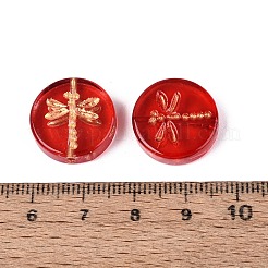 Perles de verre transparentes de peinture de cuisson&nbsp;DGLA-N018-30F