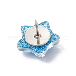 Chinchetas de resina con forma de estrella&nbsp;AJEW-TB00023
