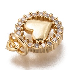 Messing micro pave klar zirkonia charme&nbsp;ZIRC-C020-66G