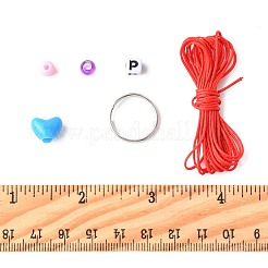 Kit fai da te per realizzare portachiavi a forma di cuore con lettere&nbsp;DIY-FS0009-87