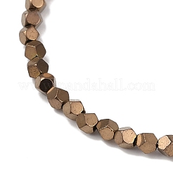Brins de perles d'hématite non magnétiques synthétiques galvanisées&nbsp;G-A234-G03-01F