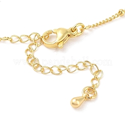 Collane con pendente in ottone micro pavé di zirconi chiari&nbsp;NJEW-Z038-01G-G