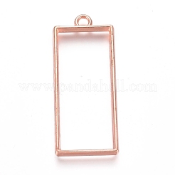 Legierung offene zurück Lünette Anhänger&nbsp;PALLOY-WH0069-04RG