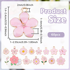 60pcs pendentifs en émail en alliage&nbsp;FIND-UN0007-59