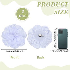 2 spillo in ferro con fiore in poliestere&nbsp;JEWB-FG0001-42B