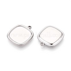Cabochon-Fassungen für Anhänger aus Edelstahl 304&nbsp;STAS-T067-13P