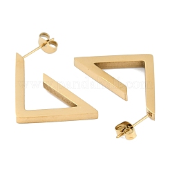 Pendientes de botón de acero inoxidable 304&nbsp;EJEW-S224-01G-03