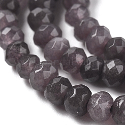 Chapelets de perles en rondelles en jade de Malaisie naturel teint&nbsp;G-E316-2x4mm-49