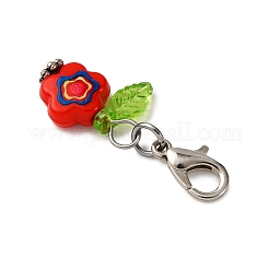 Adornos colgantes de flores acrílicas&nbsp;HJEW-JM04074-01