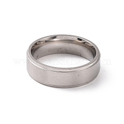Anlaufgeschützter schlichter Bandring aus 201er Edelstahl für Damen&nbsp;RJEW-I089-31P