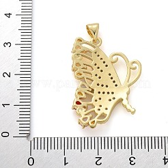 Micro en laiton papillon ouvrent pendentifs de zircons&nbsp;KK-M319-11G