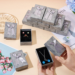 Rechteckige Geschenkboxen zur Aufbewahrung von Schmucksets aus Papier mit Schleife&nbsp;CON-TAC0014-12A