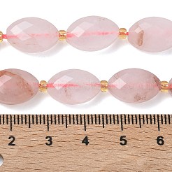 Cuarzo hematoide rojo natural/hebras de cuentas de cuarzo ferruginoso&nbsp;G-A295-A07-01