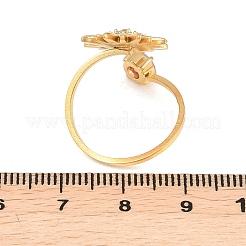 Offene Manschettenringe aus Edelstahl 304 mit GlasStrassen&nbsp;RJEW-Z132-05G