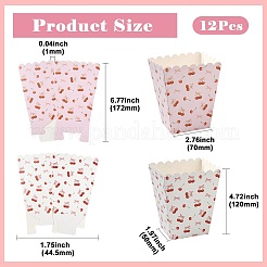 20 Stück Popcornboxen aus Papier mit Kirschdruck in zwei Farben&nbsp;ST-CJ0010-14