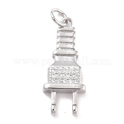 Umweltfreundliche Messing-Mikropflaster-Anhänger aus Zirkonia&nbsp;KK-K268-16P