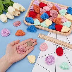 40 Stück 8 Farben handgemachte Puppenmütze aus gewebtem Polyesterwollgarn&nbsp;AJEW-FG0004-46