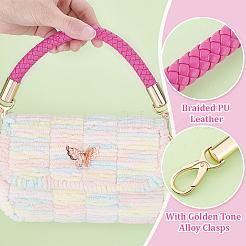 Geflochtene Taschenriemen aus Kunstleder&nbsp;FIND-WH0126-682B