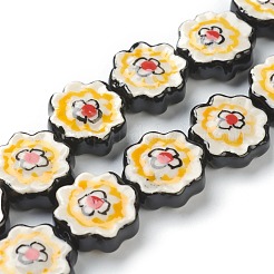 Perle di fiori fatti a mano in porcellana&nbsp;PORC-J008-04B