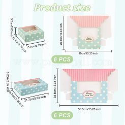 12 Stück Kuchenpapierbox in 2 Stilen&nbsp;CON-OC0001-59