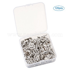 Ciondoli in lega a forma di rana in stile tibetano e montature per strass&nbsp;TIBEP-TA0002-34AS-RS