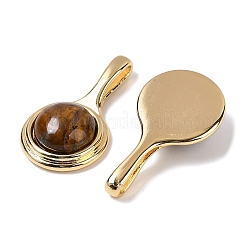 Laiton avec pendentifs en œil de tigre&nbsp;KK-Q030-20G