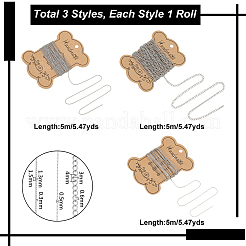 3 stile catene a maglie in acciaio inossidabile 304&nbsp;CHS-UN0001-24