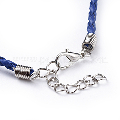 Trendige geflochtene Lederimitat Armband machen&nbsp;BJEW-S076-007