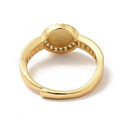 Verstellbarer Ring aus Emaille mit bösem Blick und klarem Zirkonia&nbsp;RJEW-I087-17G