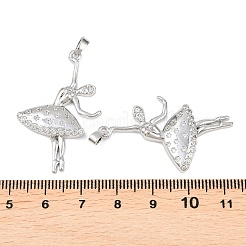 Messing micro pave klare zirkonia anhänger&nbsp;KK-G549-11P