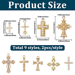 18pcs 9 Arten Legierungsanhänger&nbsp;FIND-SC0023-60