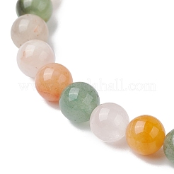 Braccialetti elasticizzati con perline rotonde e pietre naturali miste&nbsp;BJEW-JB09917-04