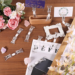 Kunststoff-Pop-Sign-Kartendisplay Doppelclip-Tag-Halter für Preisschilder Kartenetiketten&nbsp;FIND-WH0111-737