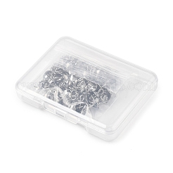 100 Stück 5 Stil 304 Edelstahl Cup Peg Bails Anhänger&nbsp;STAS-UN0043-47
