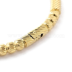 Bracelets articulés rainurés en acier inoxydable 304 avec placage ionique (IP)&nbsp;BJEW-P313-02G