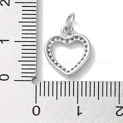 Placage de crémaillère en laiton micro pavé pendentifs en zircone cubique claire&nbsp;KK-Z039-15P