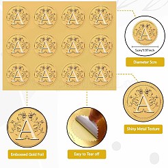 34 Blatt selbstklebende Aufkleber mit Goldfolienprägung&nbsp;DIY-WH0509-085