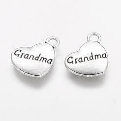 Pendentifs de cœur en alliage de style tibétain&nbsp;X-TIBEP-Q043-201-RS