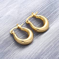 Aretes de aro huggie gruesos para mujer&nbsp;EJEW-A064-11G-RS