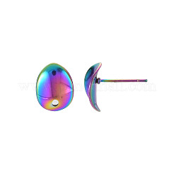 Regenbogenfarbene Ohrstecker aus 304 Edelstahl&nbsp;STAS-N098-020