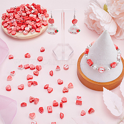 200 stücke 10 stile valentinstag thema handgemachte fimo perlen&nbsp;CLAY-SC0001-72