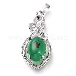 Messing Micro Pave klare Zirkonia offene Rückseite Lünette Anhänger Cabochon Einstellungen&nbsp;ZIRC-I049-09