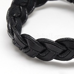 Braccialetti in pelle intrecciati alla moda unisex stile casual intrecciati&nbsp;BJEW-L297-06