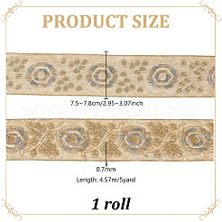 Nastri in poliestere con ricamo floreale in stile etnico&nbsp;OCOR-GA0003-07B